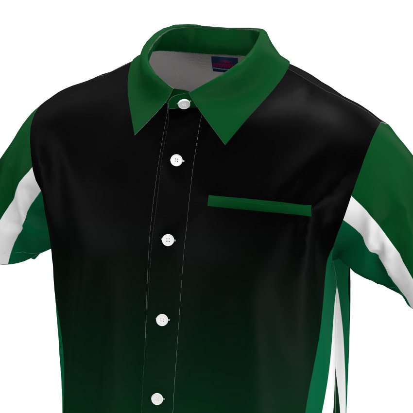 Premium custom auto shop shirt featuring a sleek welt pocket